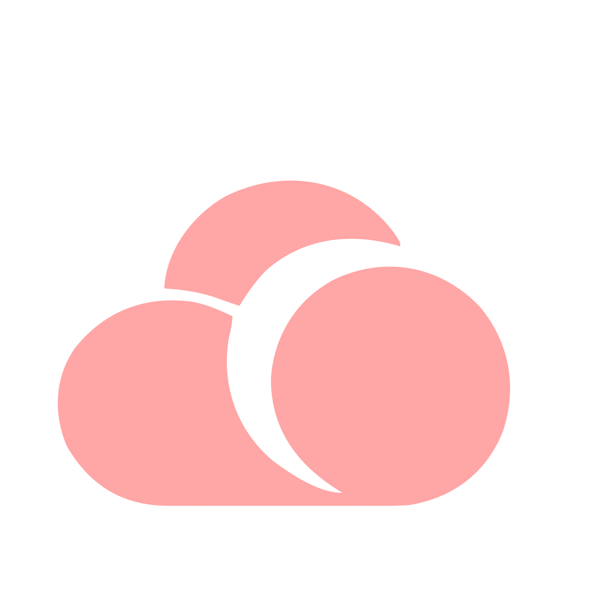Moon Cloud Night Logo #ffa6a6