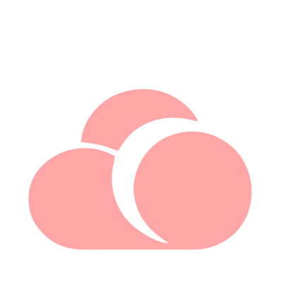 Moon Cloud Night Logo #ffa6a6