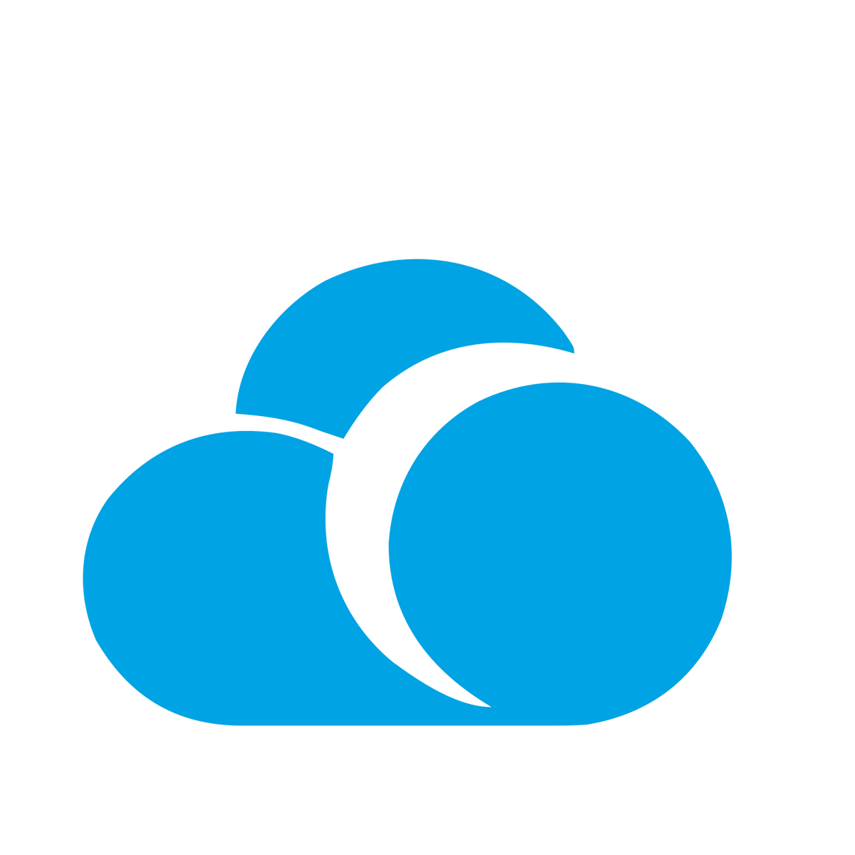 Moon Cloud Night Logo #00a3e4
