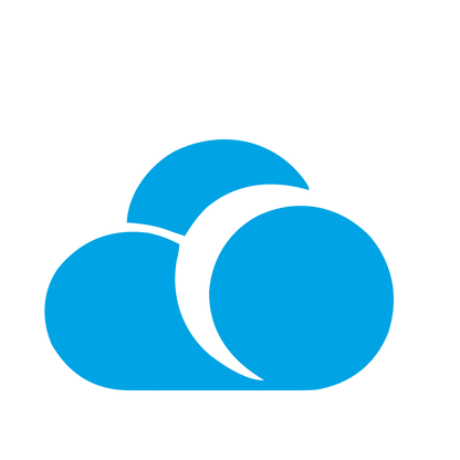 Moon Cloud Night Logo #00a3e4