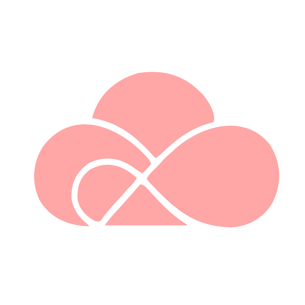 Cloud Infinity Loop Logo #ffa6a6