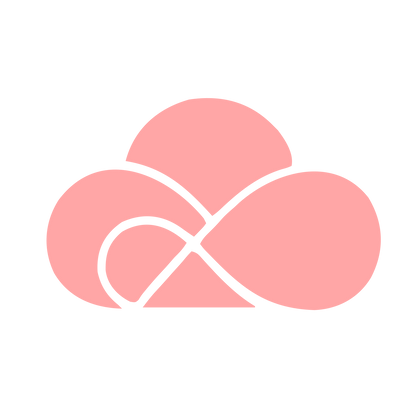Cloud Infinity Loop Logo #ffa6a6