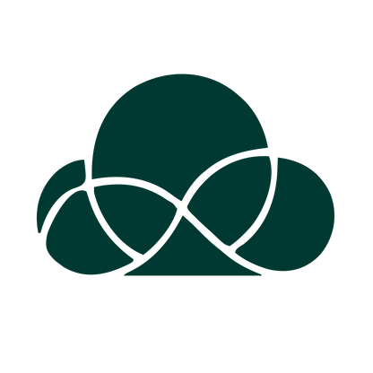 Layered Overlap Cloud Logo #003932