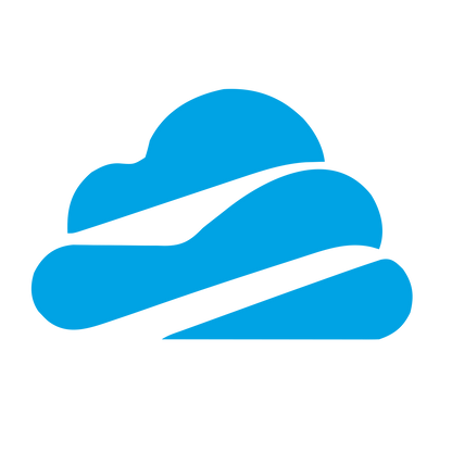 Layered Overlap Cloud Logo #00a3e4