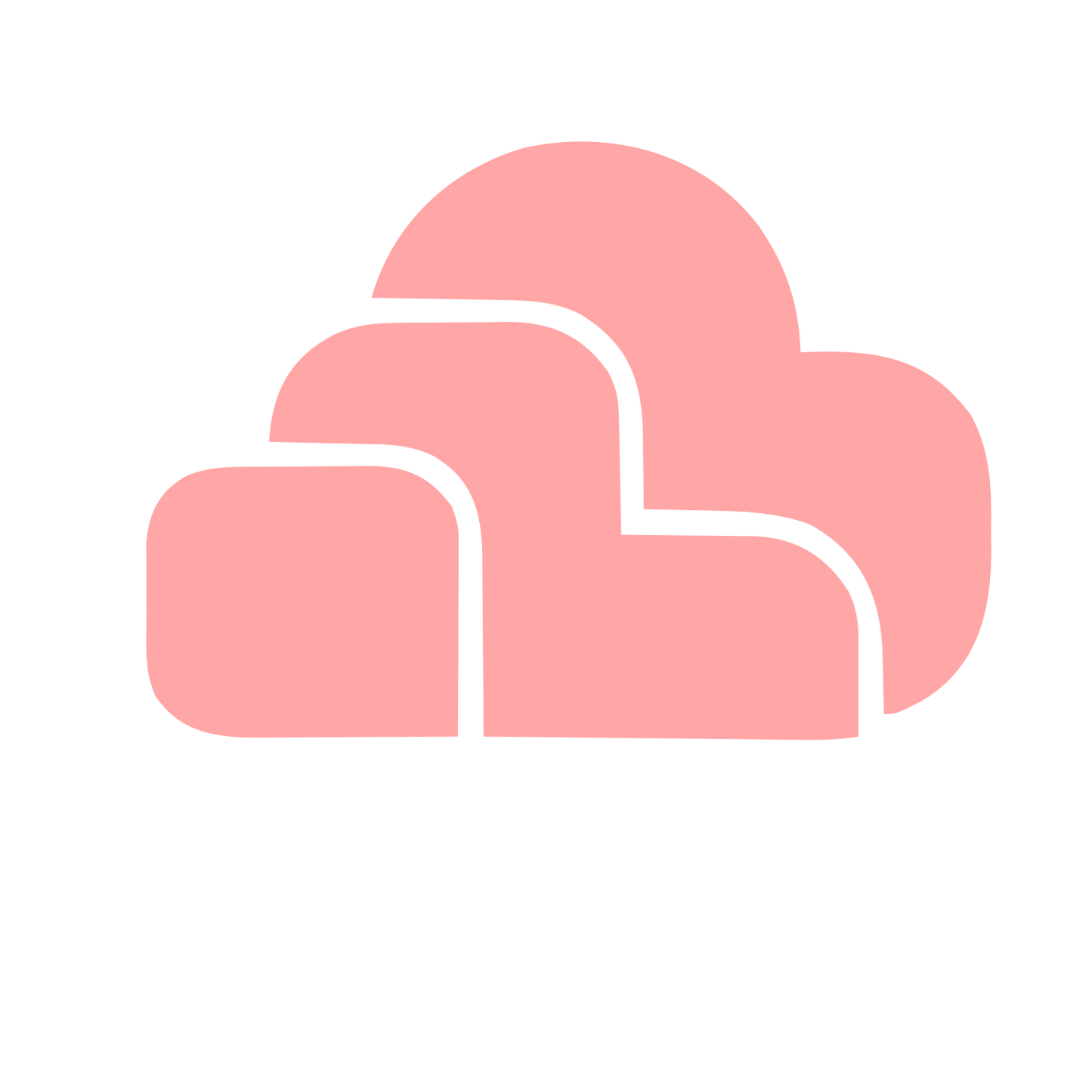 Layered Cloud Stack Logo #ffa6a6