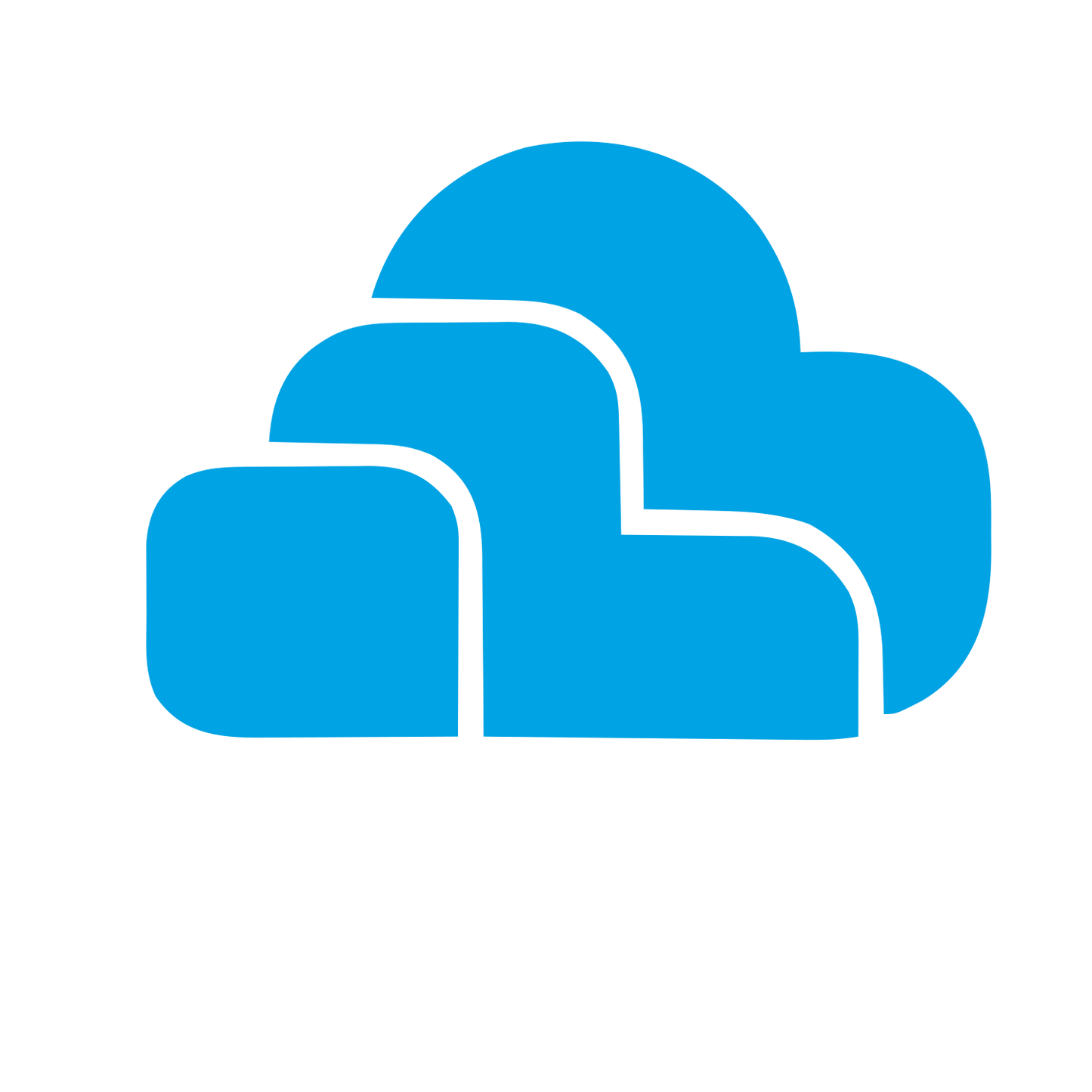 Layered Cloud Stack Logo #00a3e4