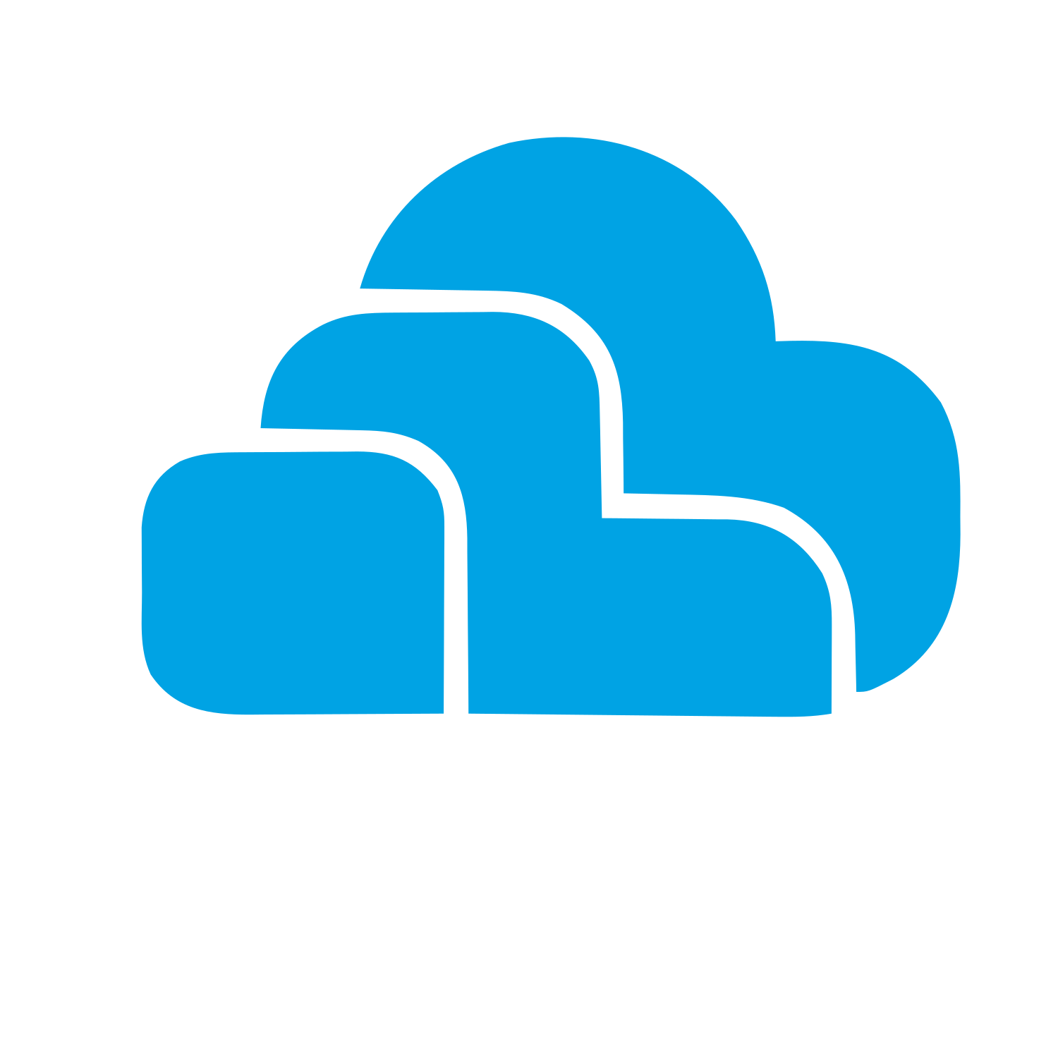 Layered Cloud Stack Logo #00a3e4