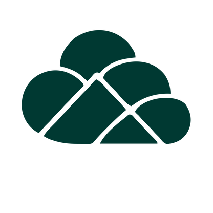 Layered Overlap Cloud Logo #003932