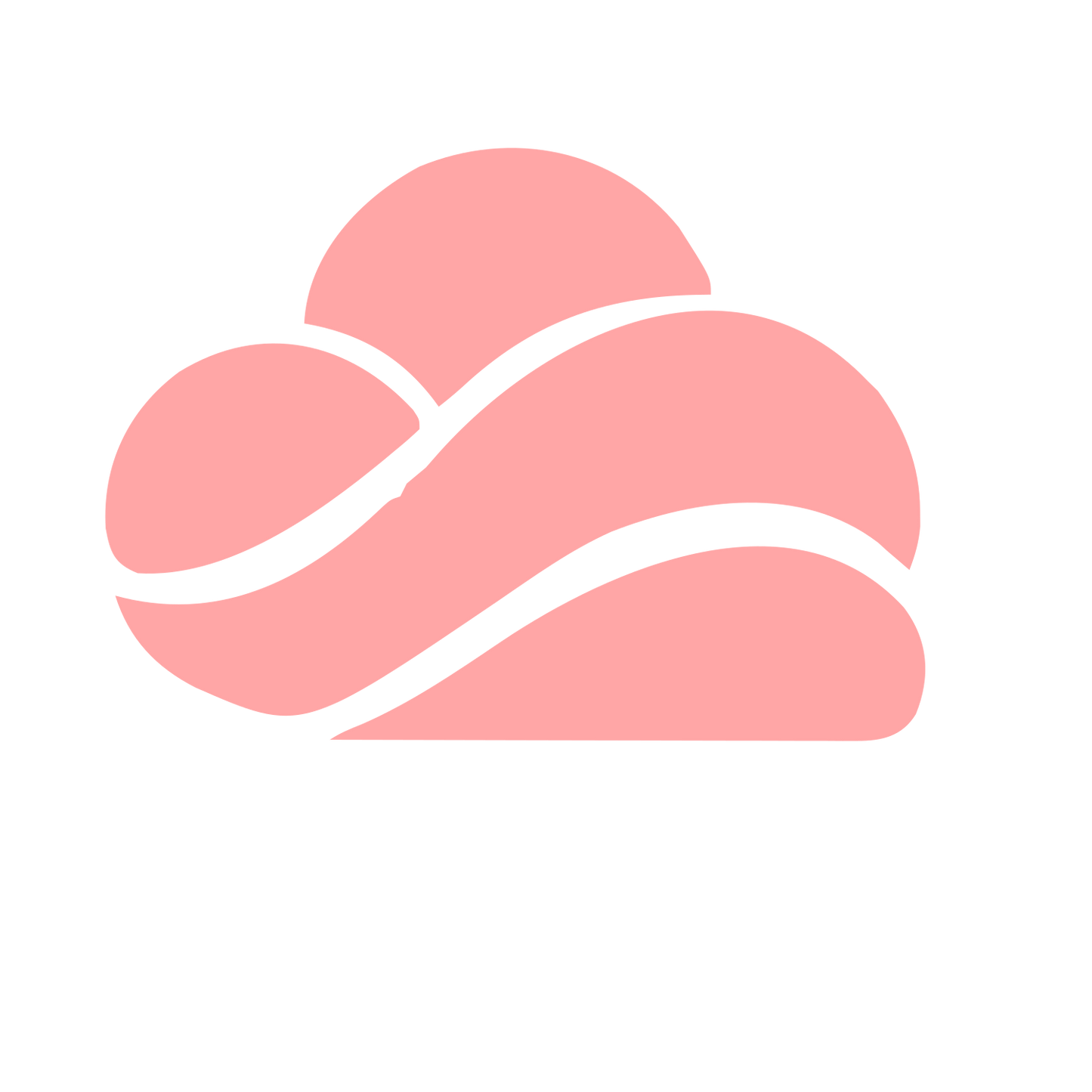 Layered Wave Cloud Logo #ffa6a6