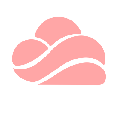 Layered Wave Cloud Logo #ffa6a6
