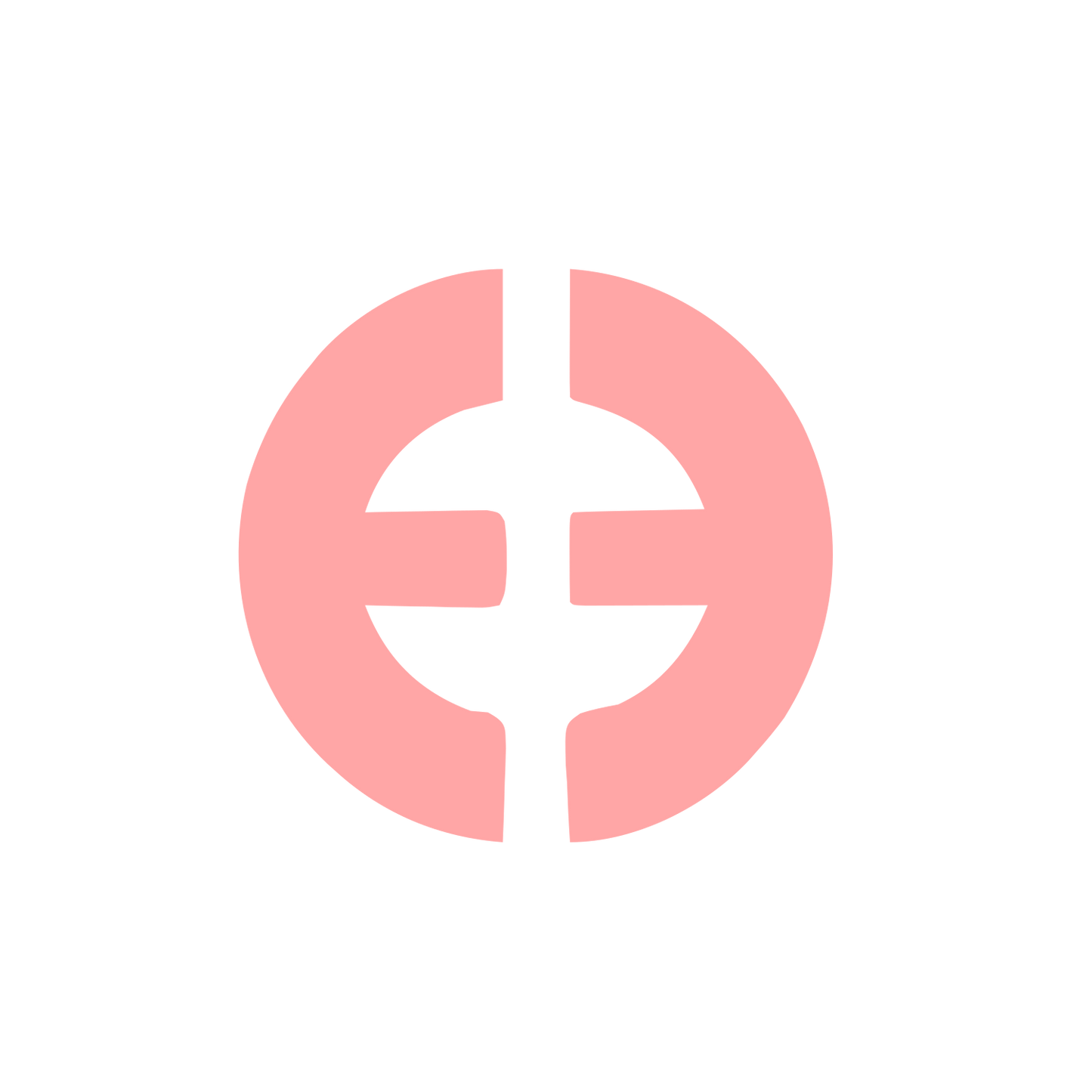 Circle Cross Chain Logo #ffa6a6