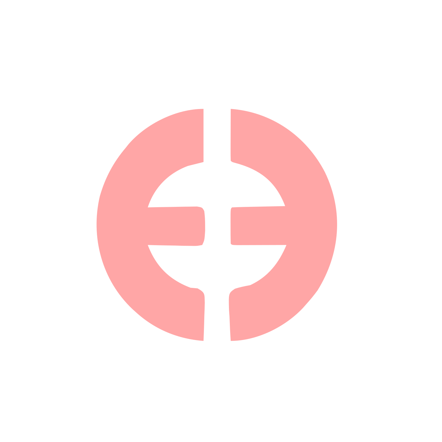 Circle Cross Chain Logo #ffa6a6