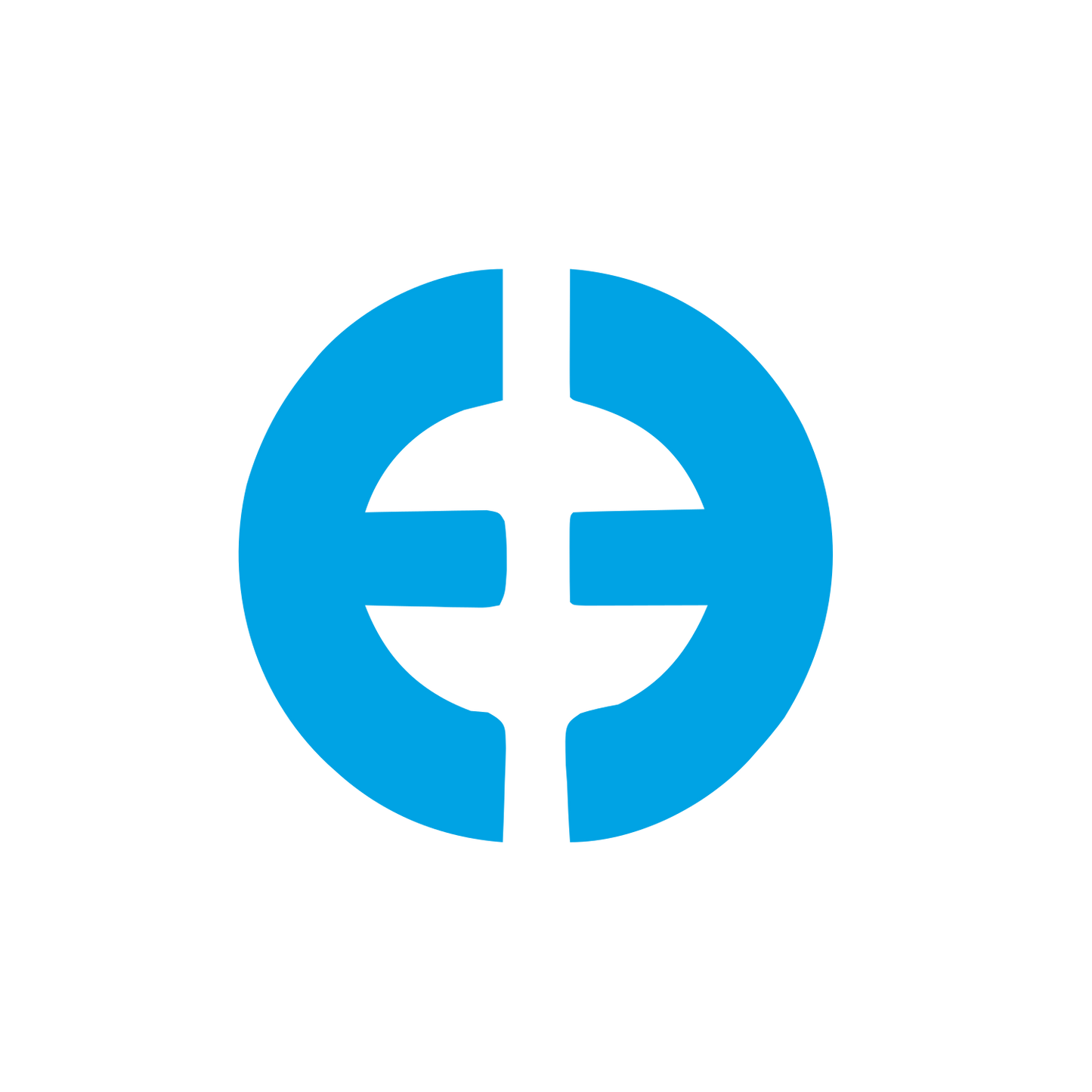 Circle Cross Chain Logo #00a3e4