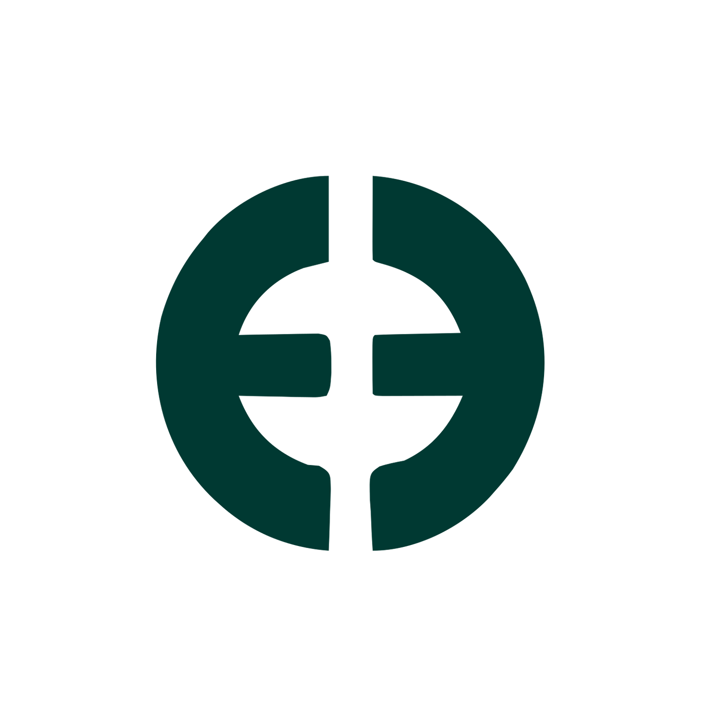 Circle Cross Chain Logo #003932