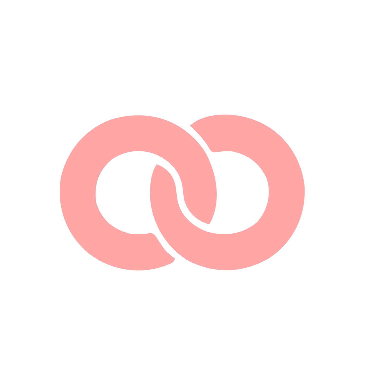 Interlocking Rings Chain Logo #ffa6a6