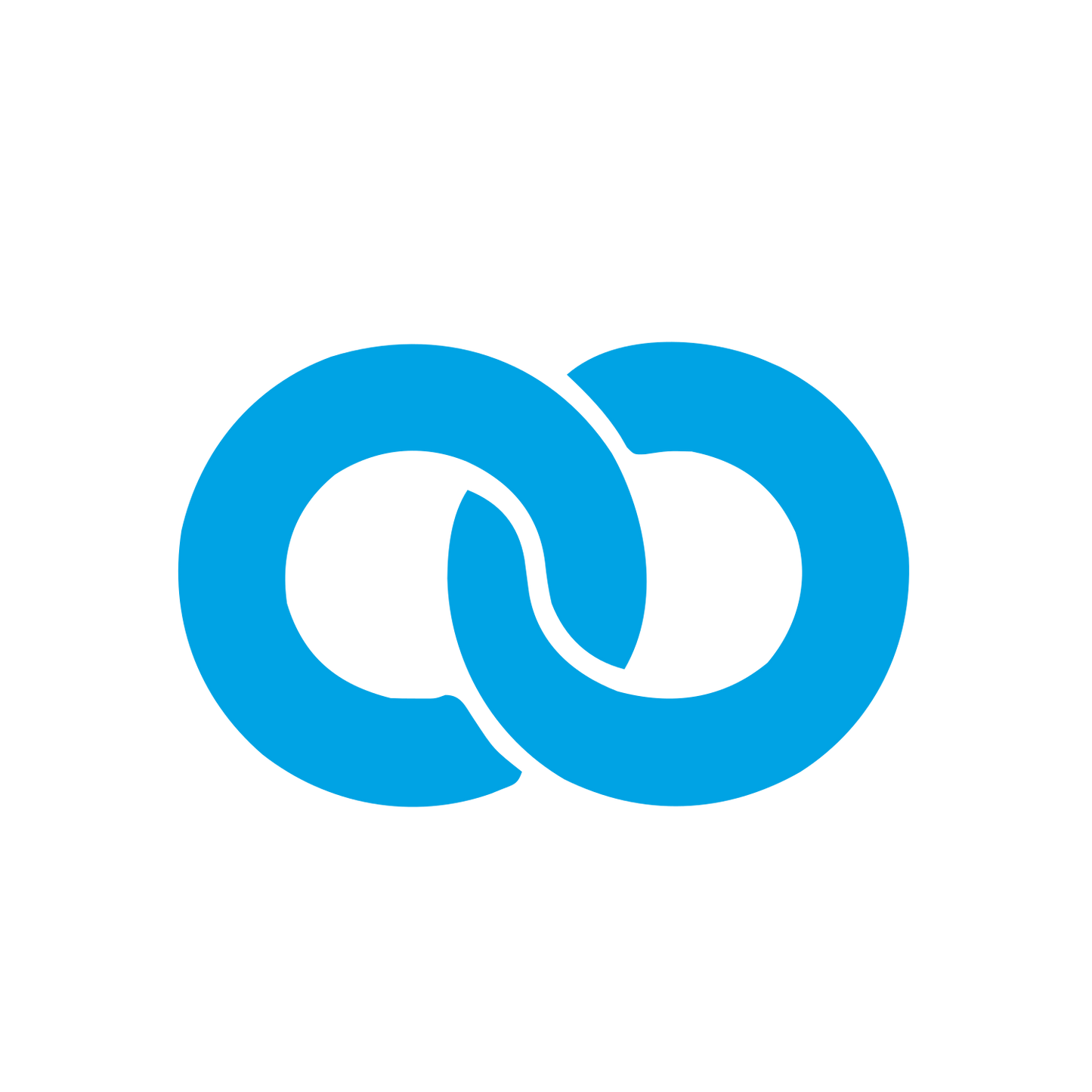 Interlocking Rings Chain Logo #00a3e4