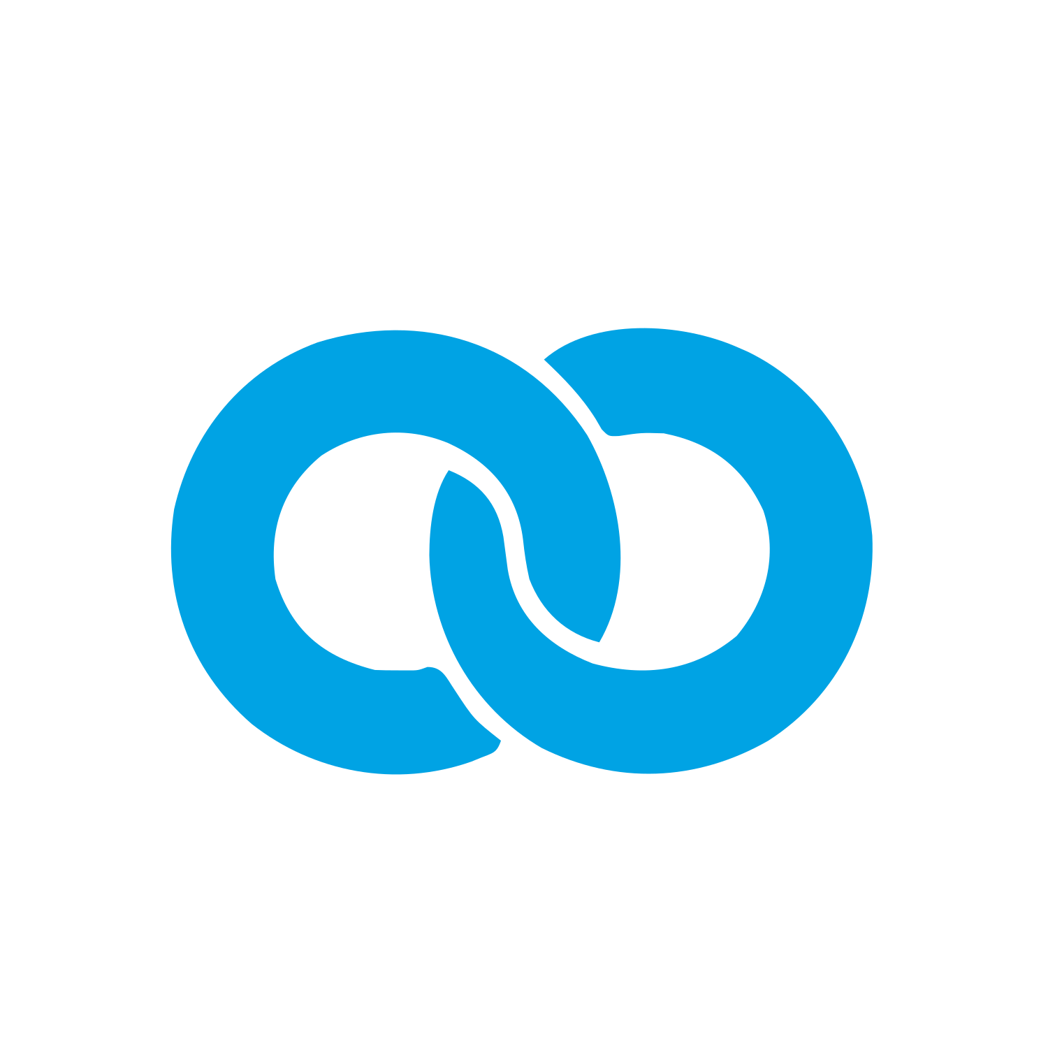Interlocking Rings Chain Logo #00a3e4