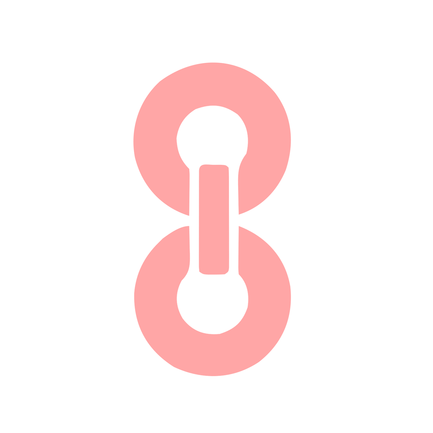 Chain Link Loop Logo #ffa6a6