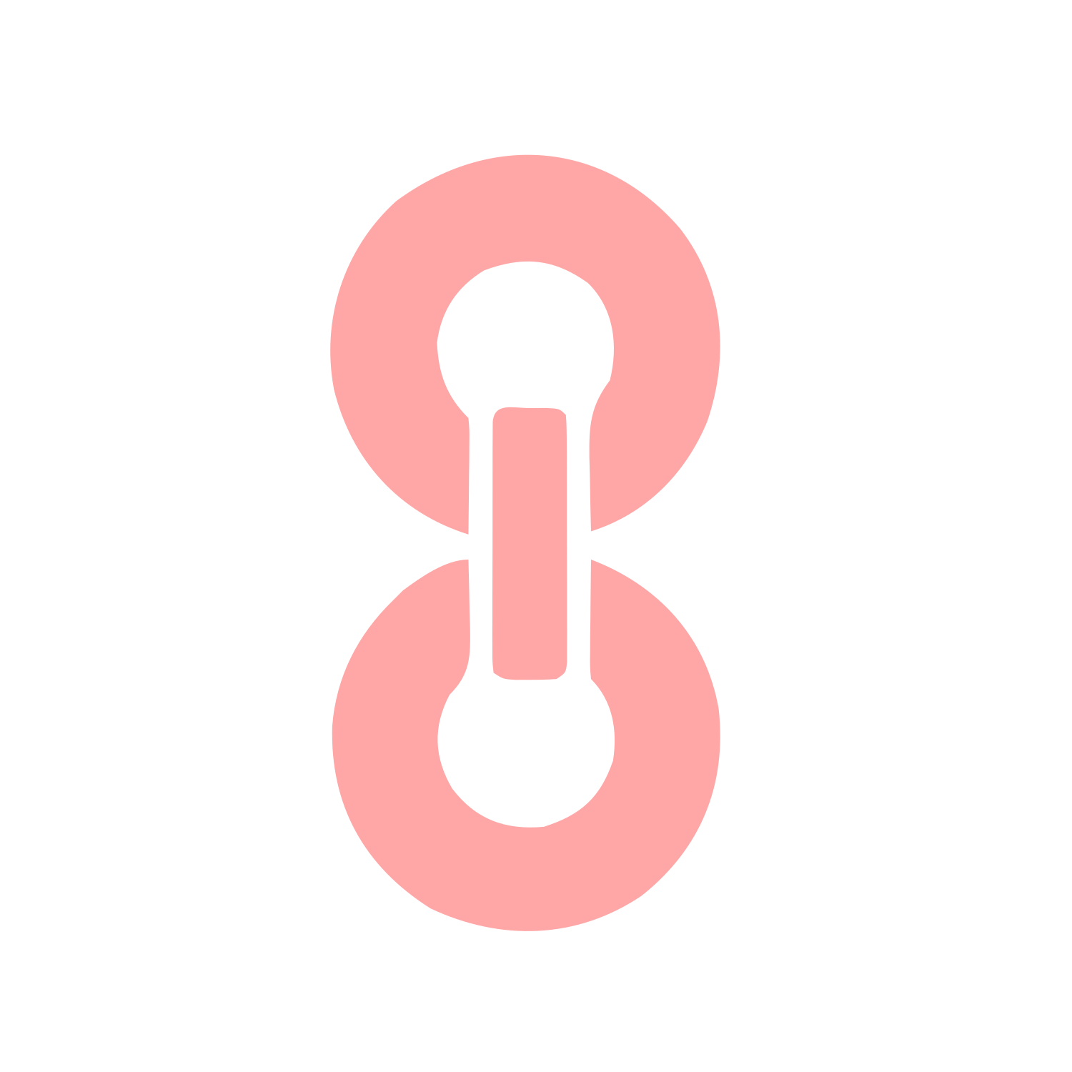 Chain Link Loop Logo #ffa6a6