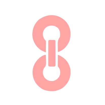 Chain Link Loop Logo #ffa6a6