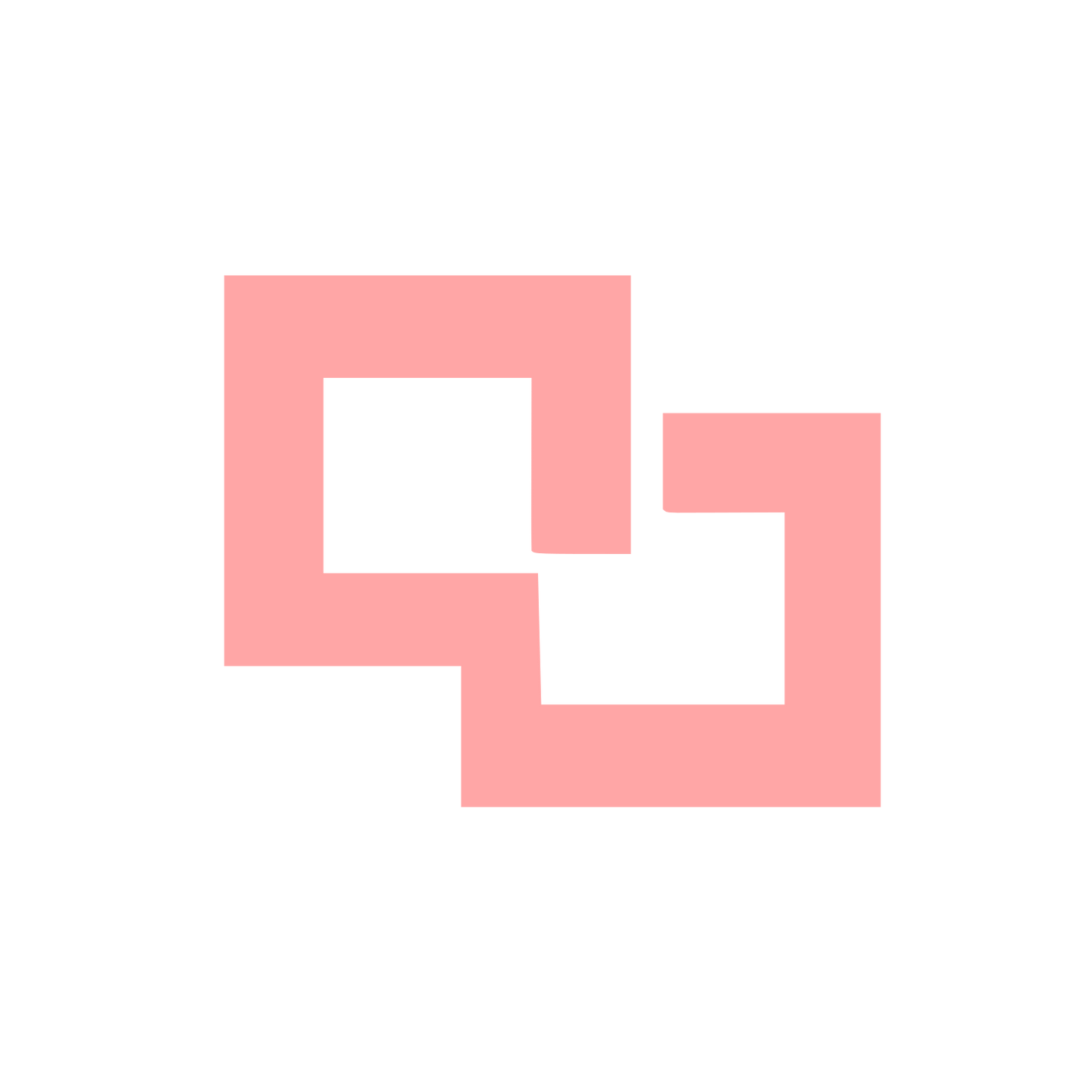 Linked Squares Chain Logo #ffa6a6