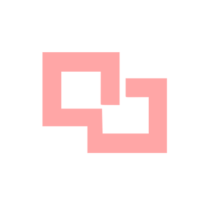 Linked Squares Chain Logo #ffa6a6