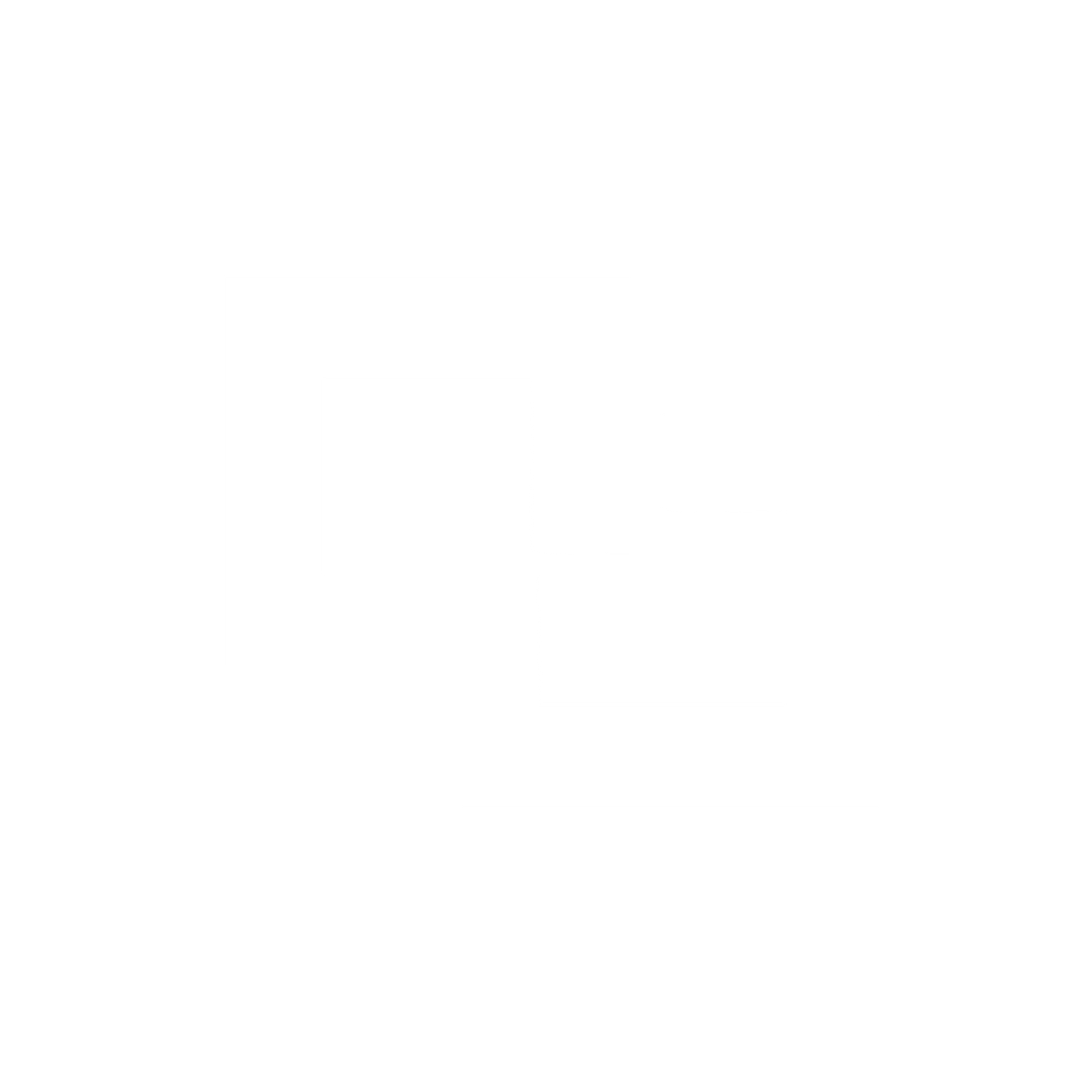 Linked Squares Chain Logo #ffffff