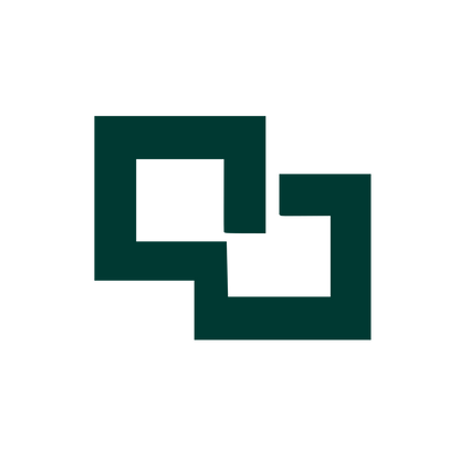 Linked Squares Chain Logo #003932