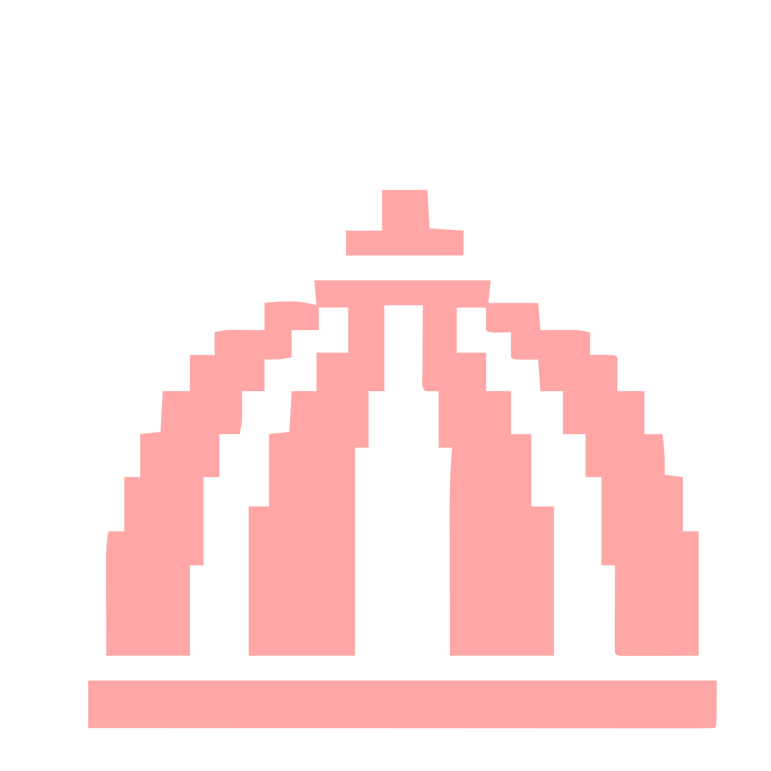 Pixel Dome Architecture Logo #ffa6a6