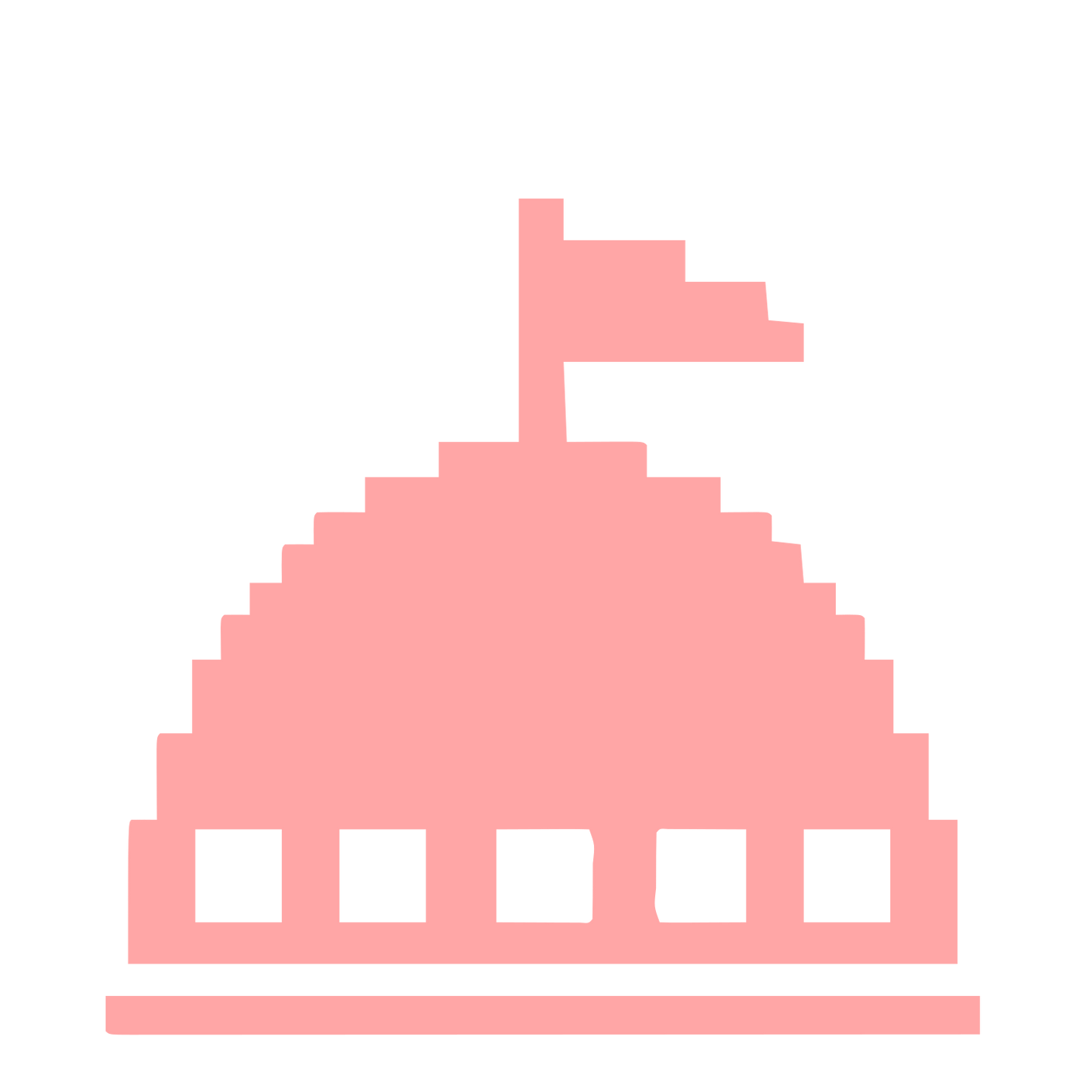 Pixel Dome Flag Logo #ffa6a6