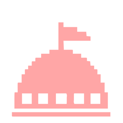 Pixel Dome Flag Logo #ffa6a6