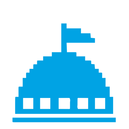 Pixel Dome Flag Logo #00a3e4