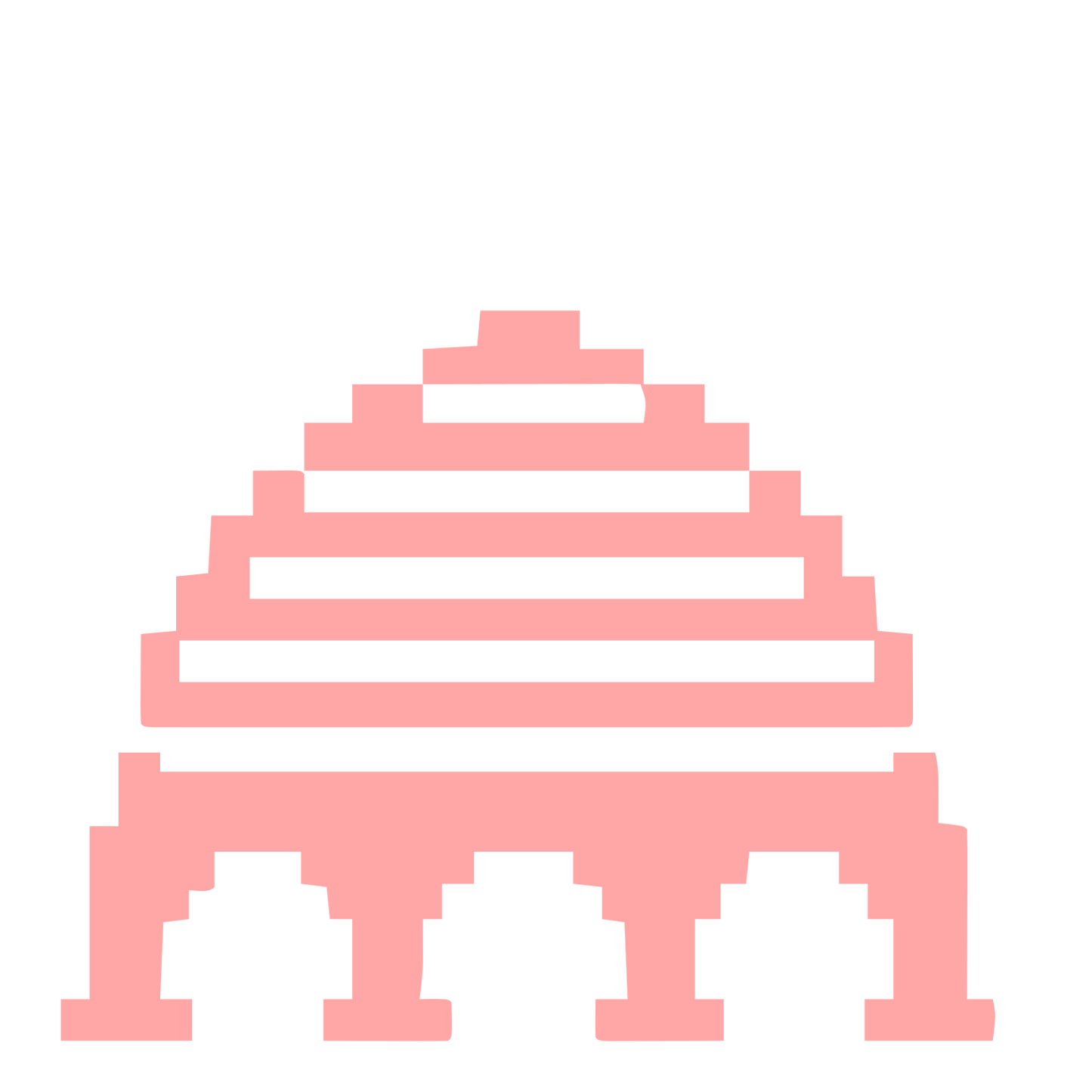Pixel Dome Arch Logo #ffa6a6