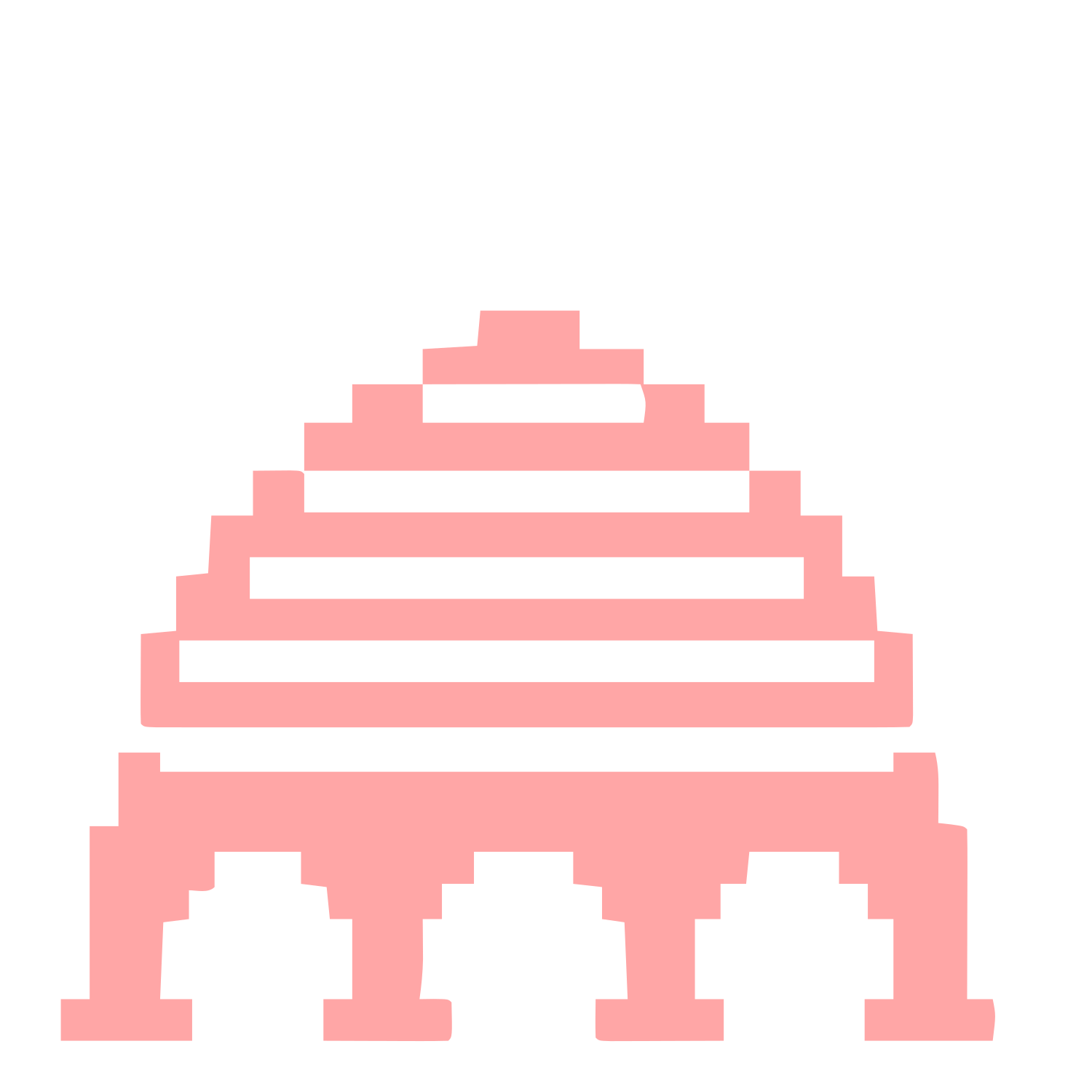 Pixel Dome Arch Logo #ffa6a6
