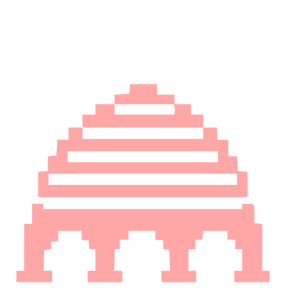 Pixel Dome Arch Logo #ffa6a6
