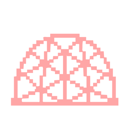 Pixel Dome Logo #ffa6a6