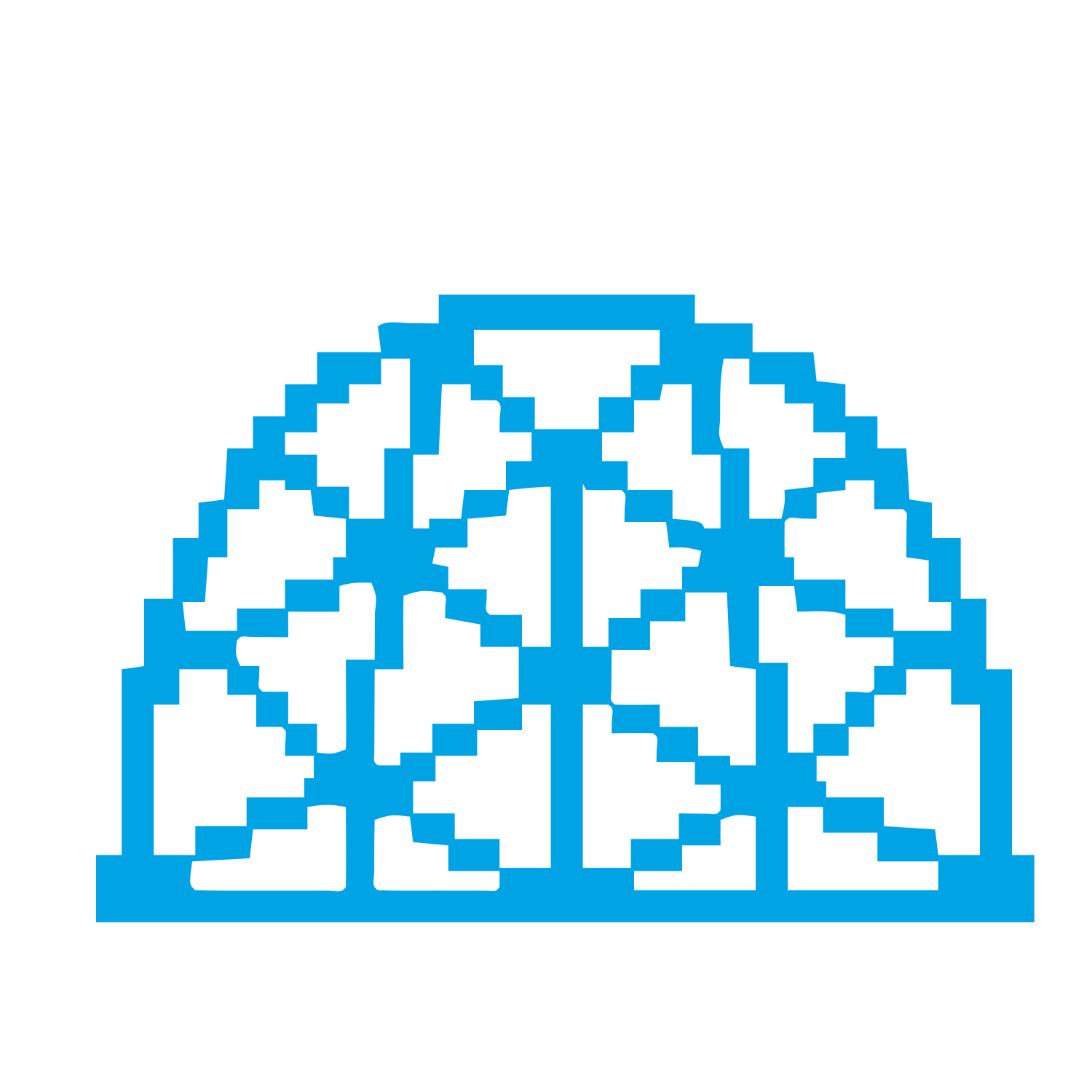 Pixel Dome Logo #00a3e4