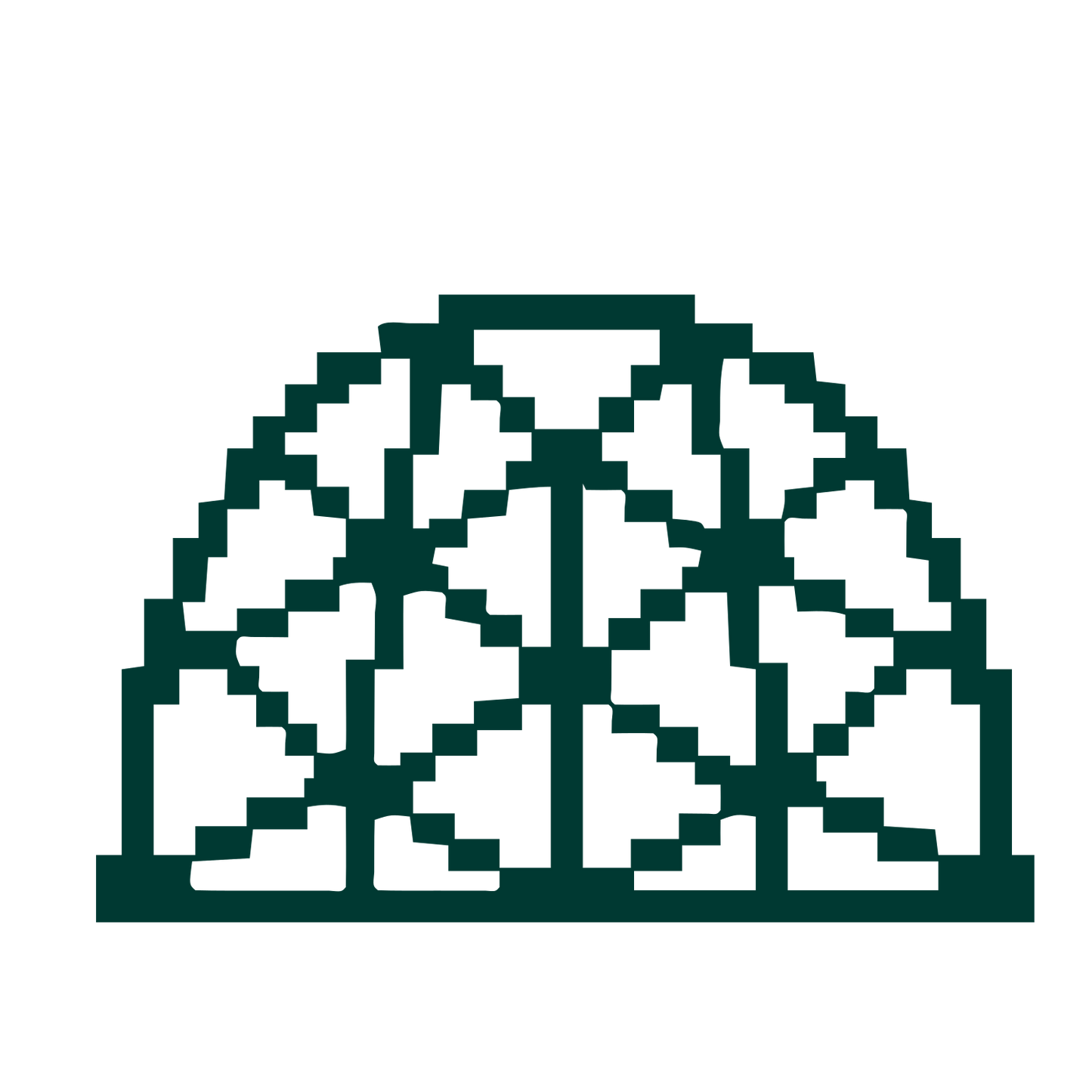 Pixel Dome Logo #003932