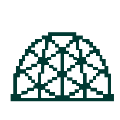 Pixel Dome Logo #003932