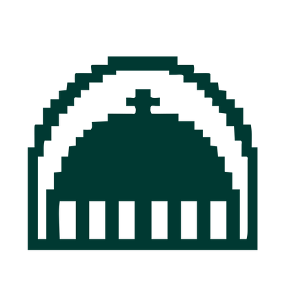 Pixel Dome Building Logo #003932