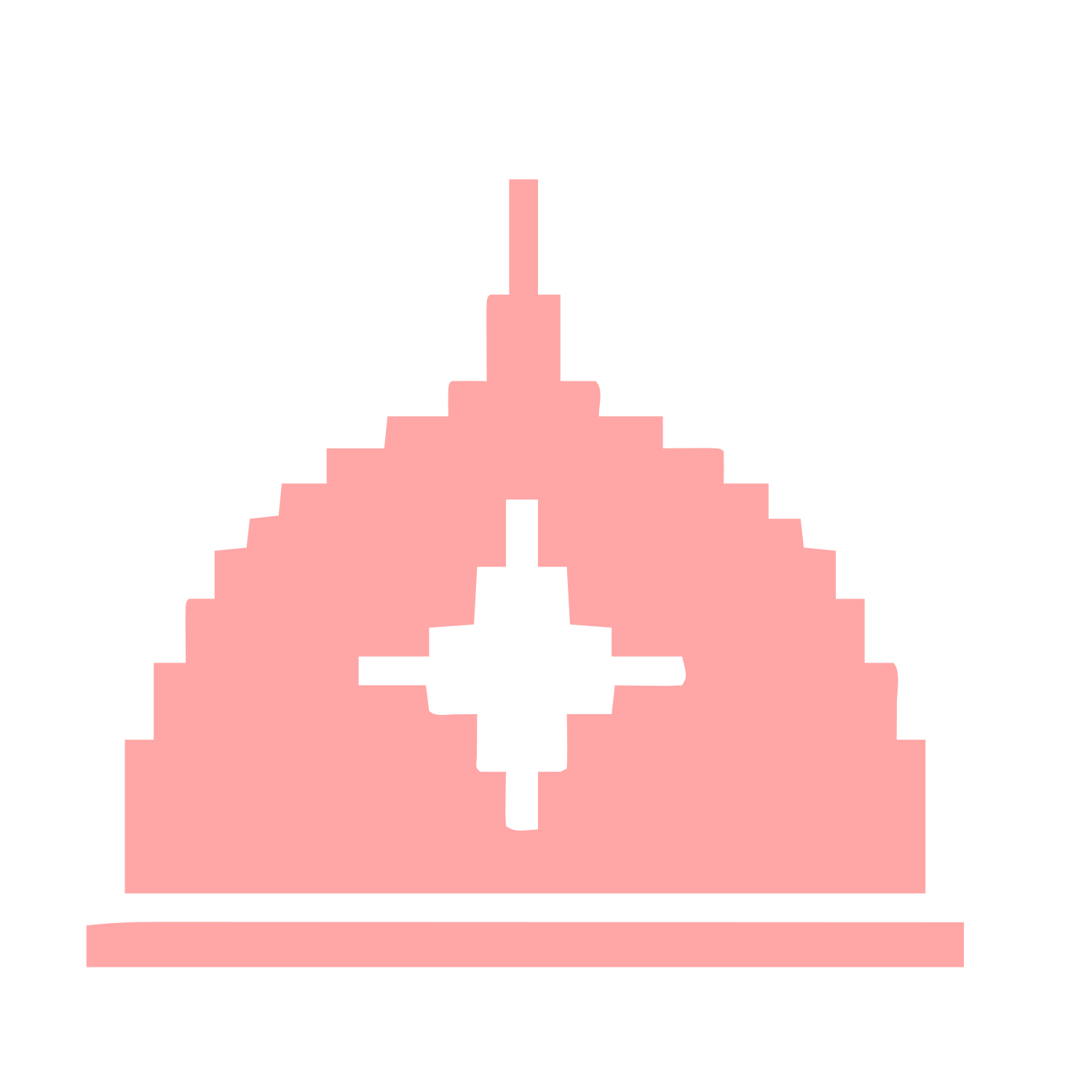 Pixel Dome Star Logo #ffa6a6