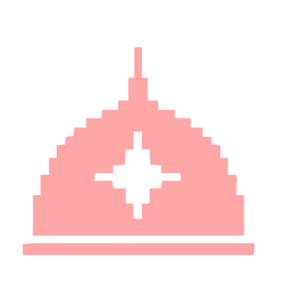 Pixel Dome Star Logo #ffa6a6