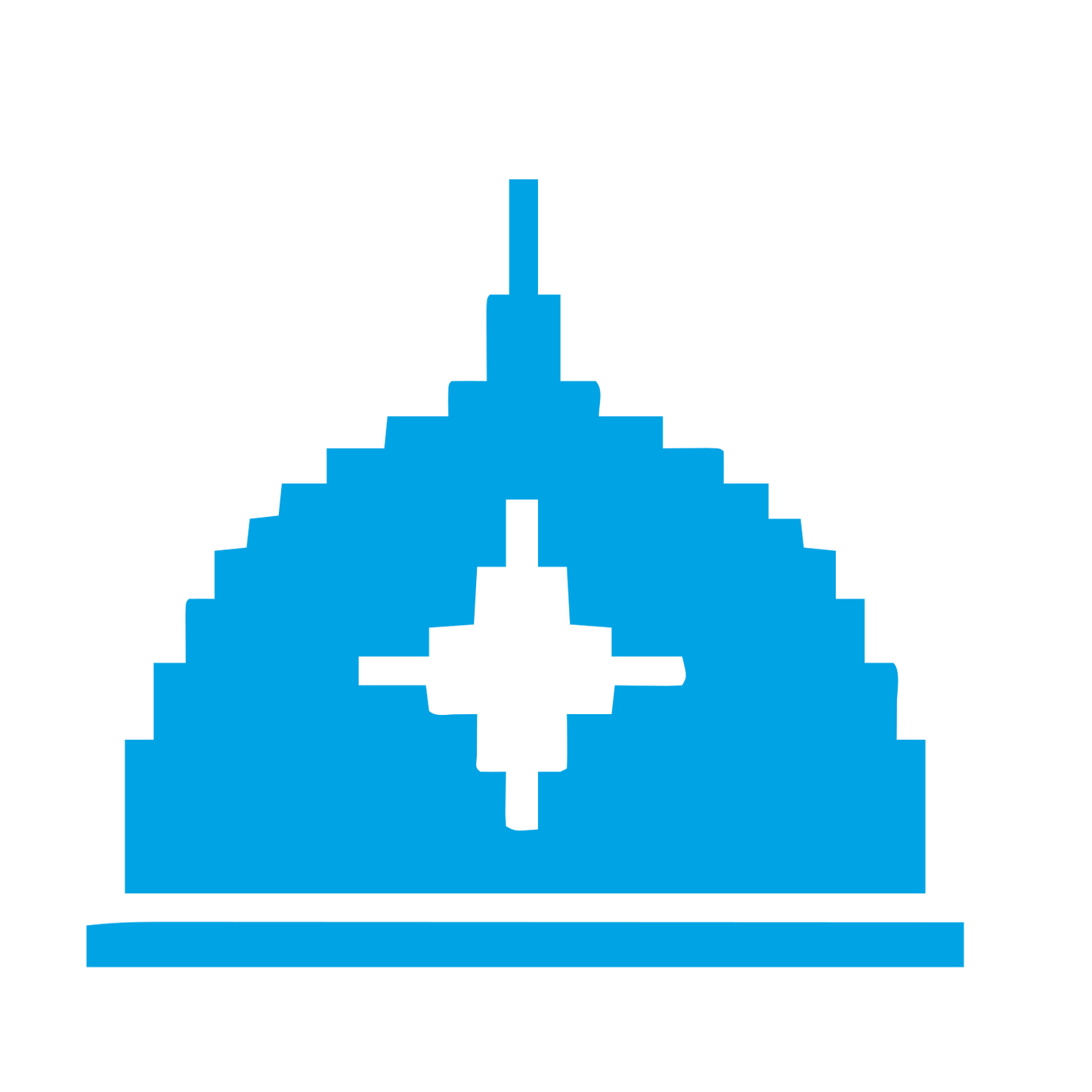 Pixel Dome Star Logo #00a3e4