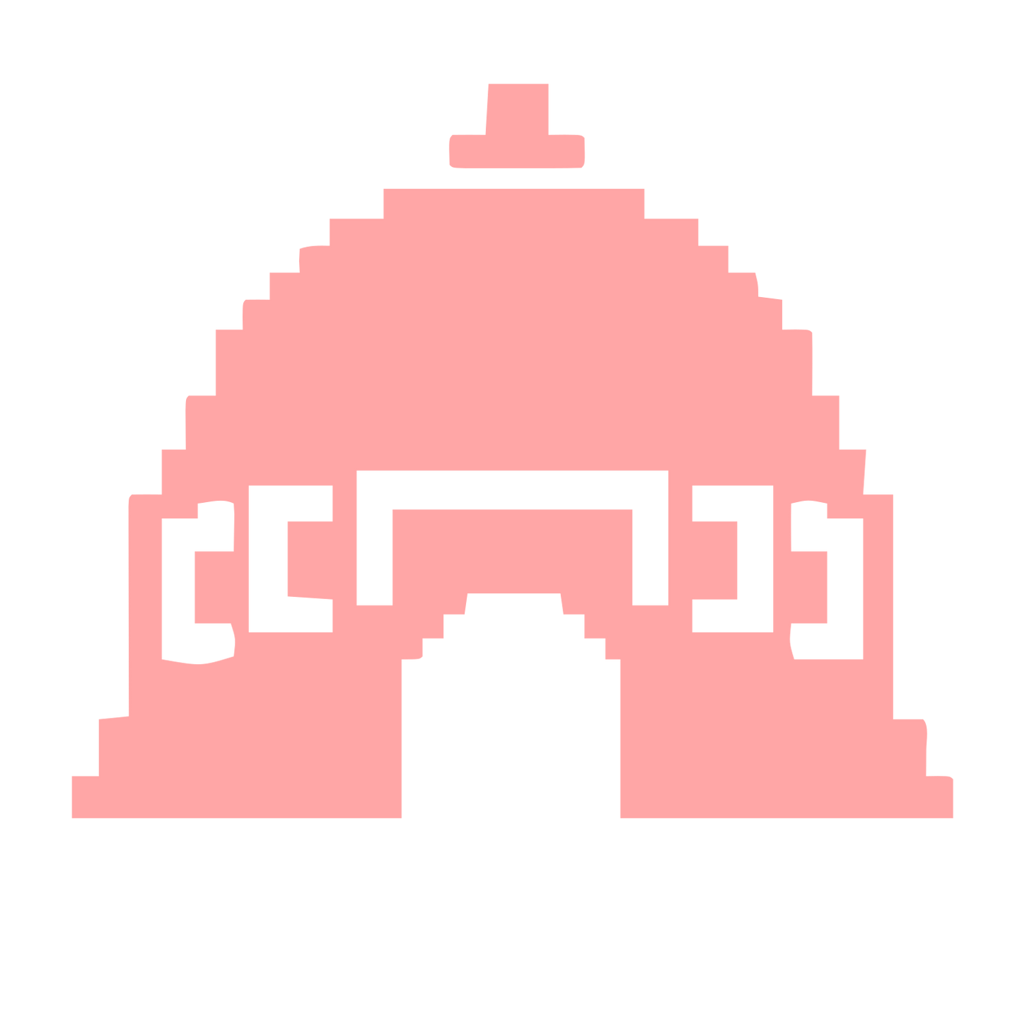 Pixel Dome Arch Logo #ffa6a6