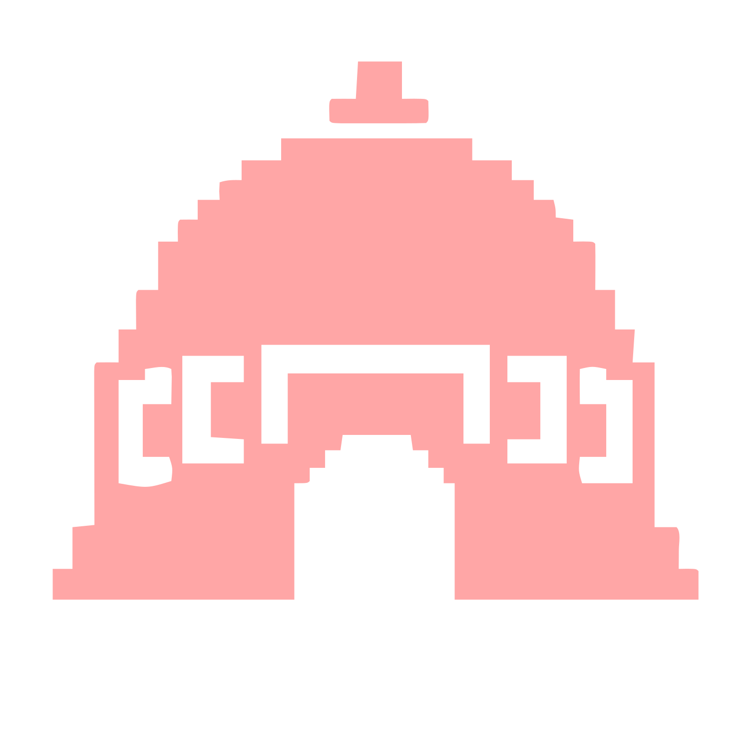 Pixel Dome Arch Logo #ffa6a6