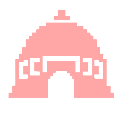 Pixel Dome Arch Logo #ffa6a6