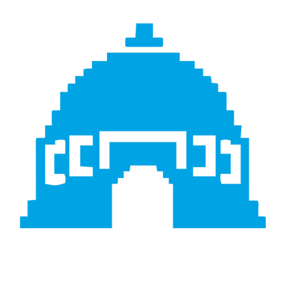 Pixel Dome Arch Logo #00a3e4