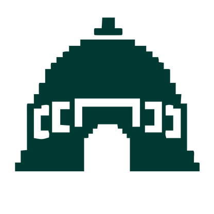 Pixel Dome Arch Logo #003932