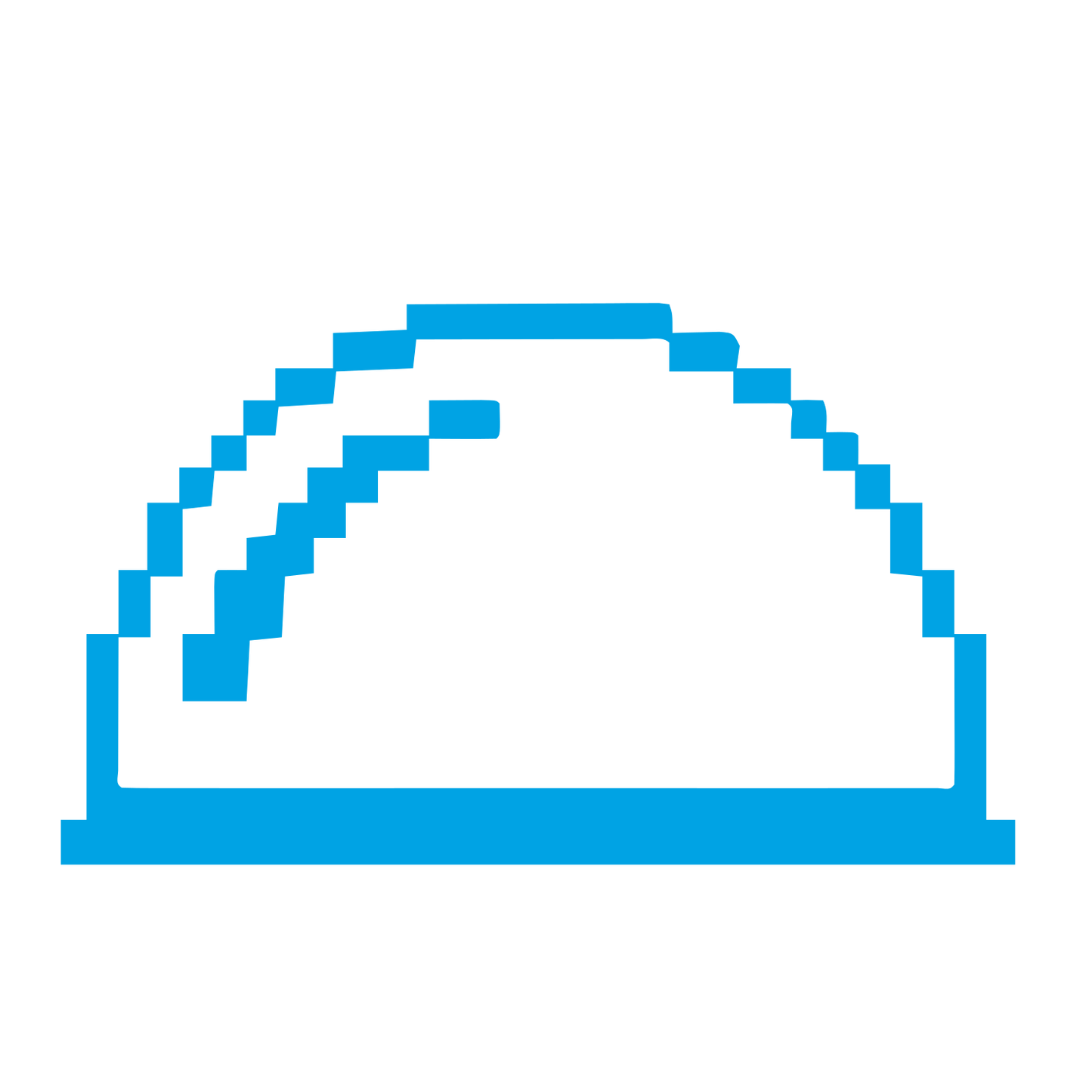 Pixel Dome Logo #00a3e4