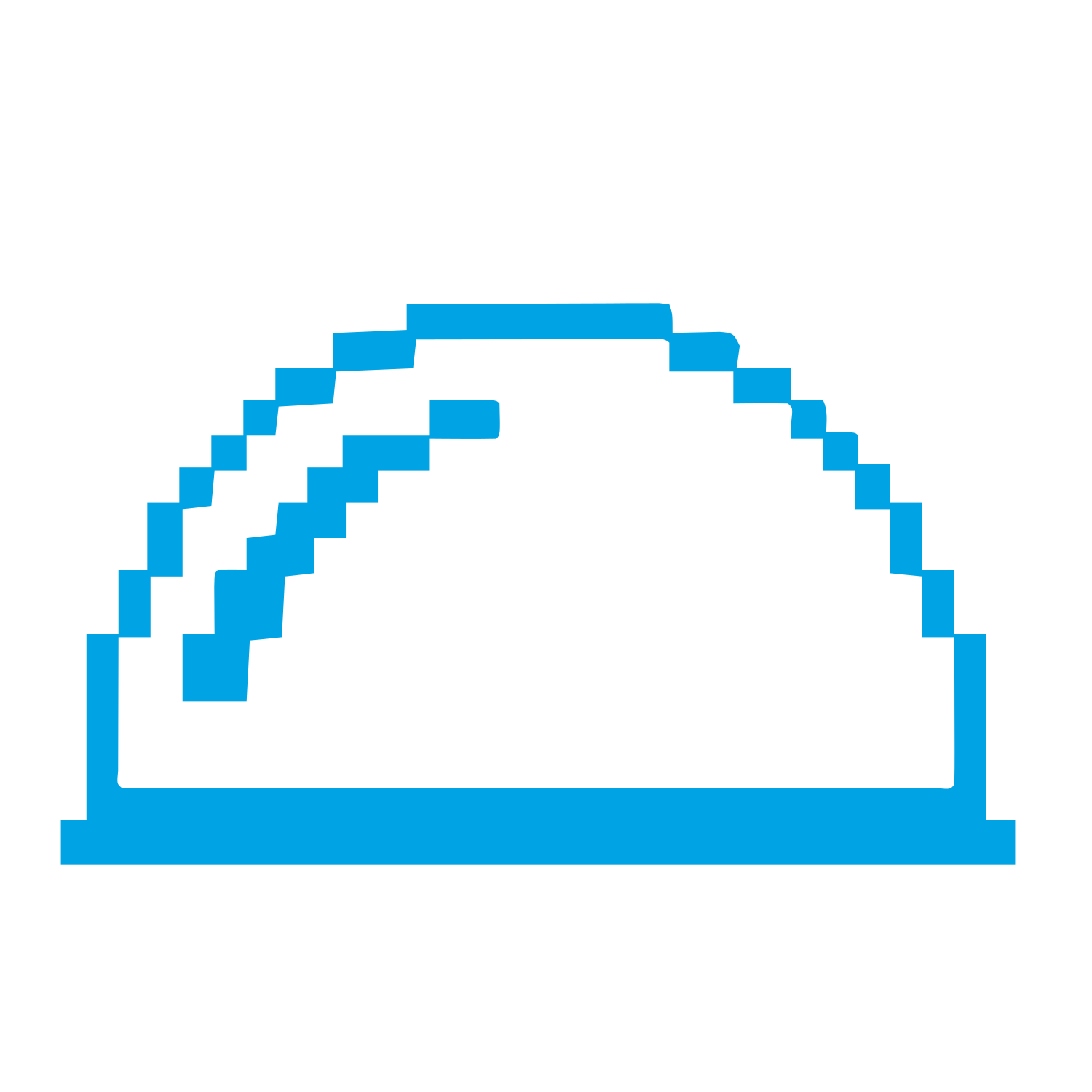 Pixel Dome Logo #00a3e4
